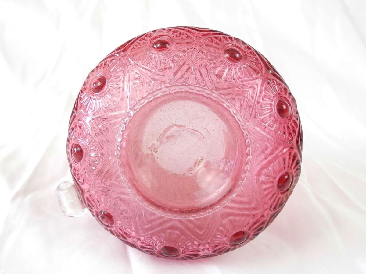 Vintage Pilgrim Glass Small Cranberry Pitcher