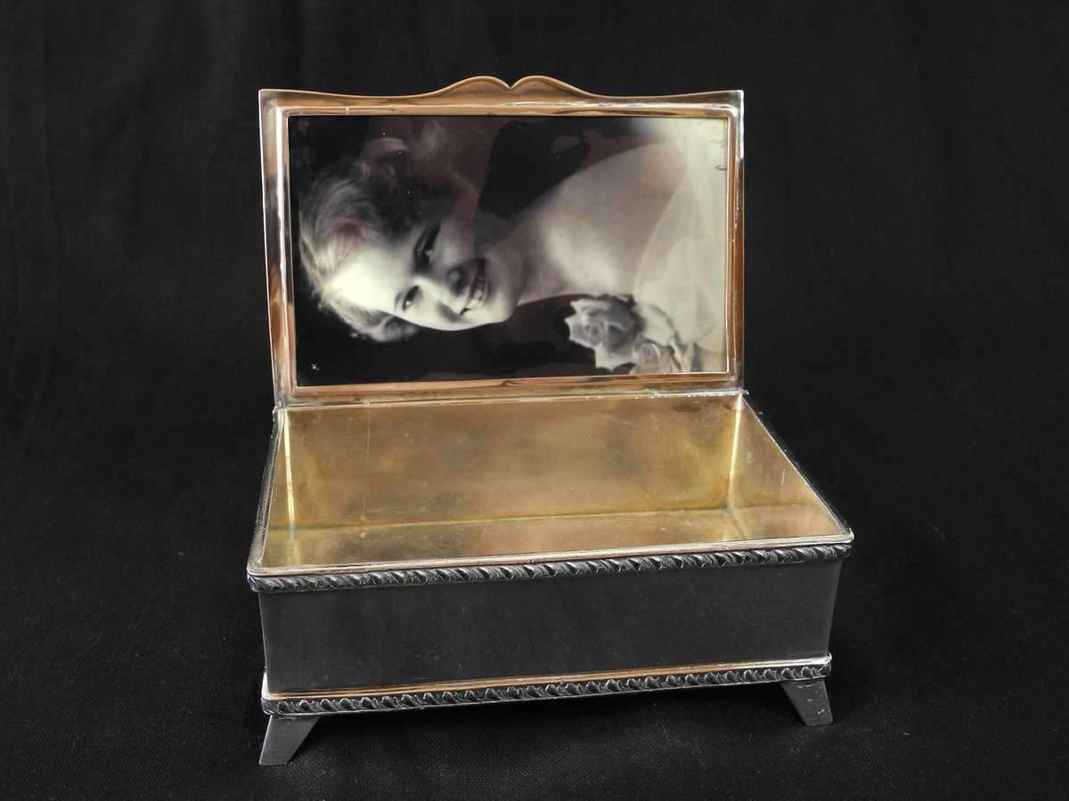 Vintage Silver-Plated Memorial Keepsake Box