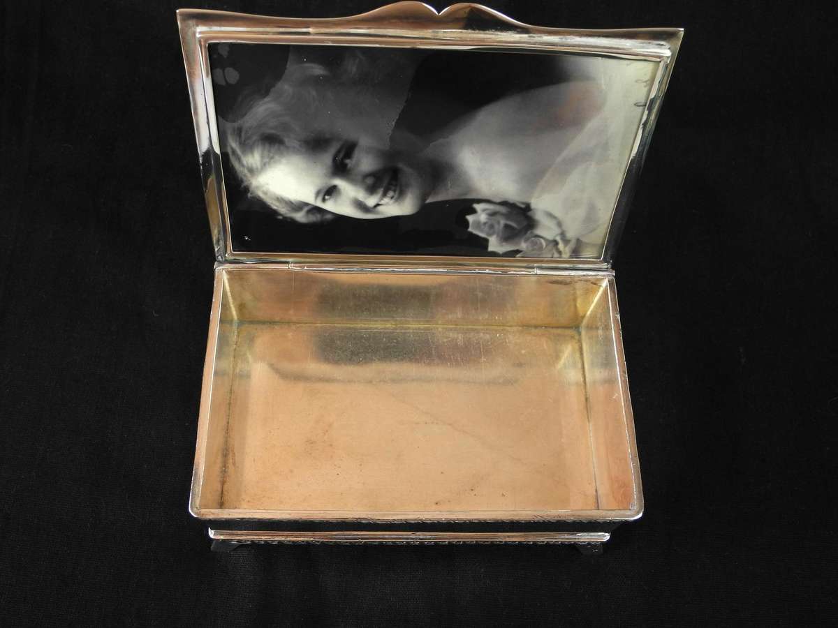 Vintage Silver-Plated Memorial Keepsake Box