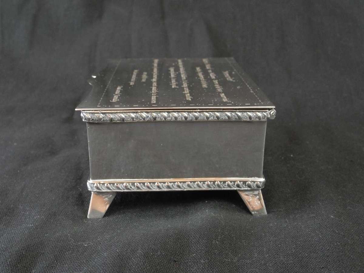 Vintage Silver-Plated Memorial Keepsake Box