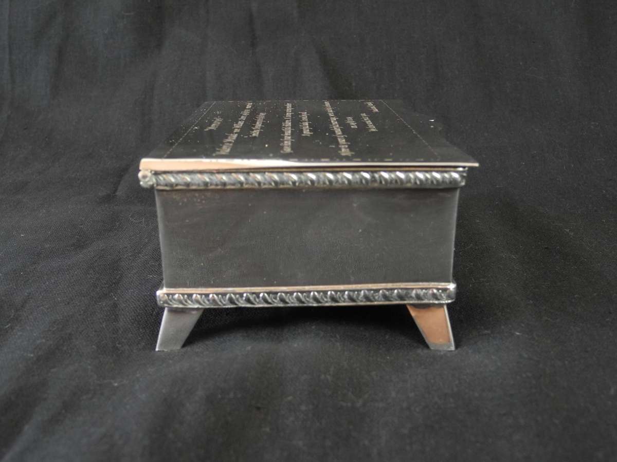 Vintage Silver-Plated Memorial Keepsake Box