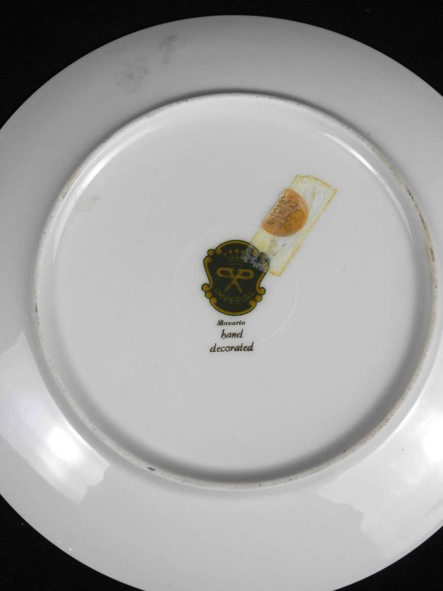 Vintage Decorative Bavarian Cabinet Plate with Love Story Artwork