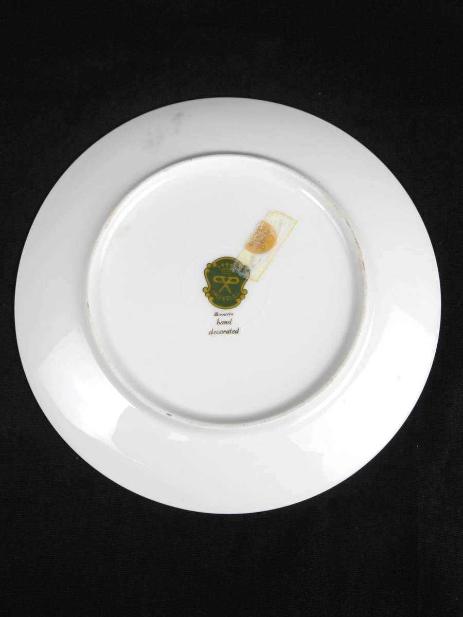 Vintage Decorative Bavarian Cabinet Plate with Love Story Artwork