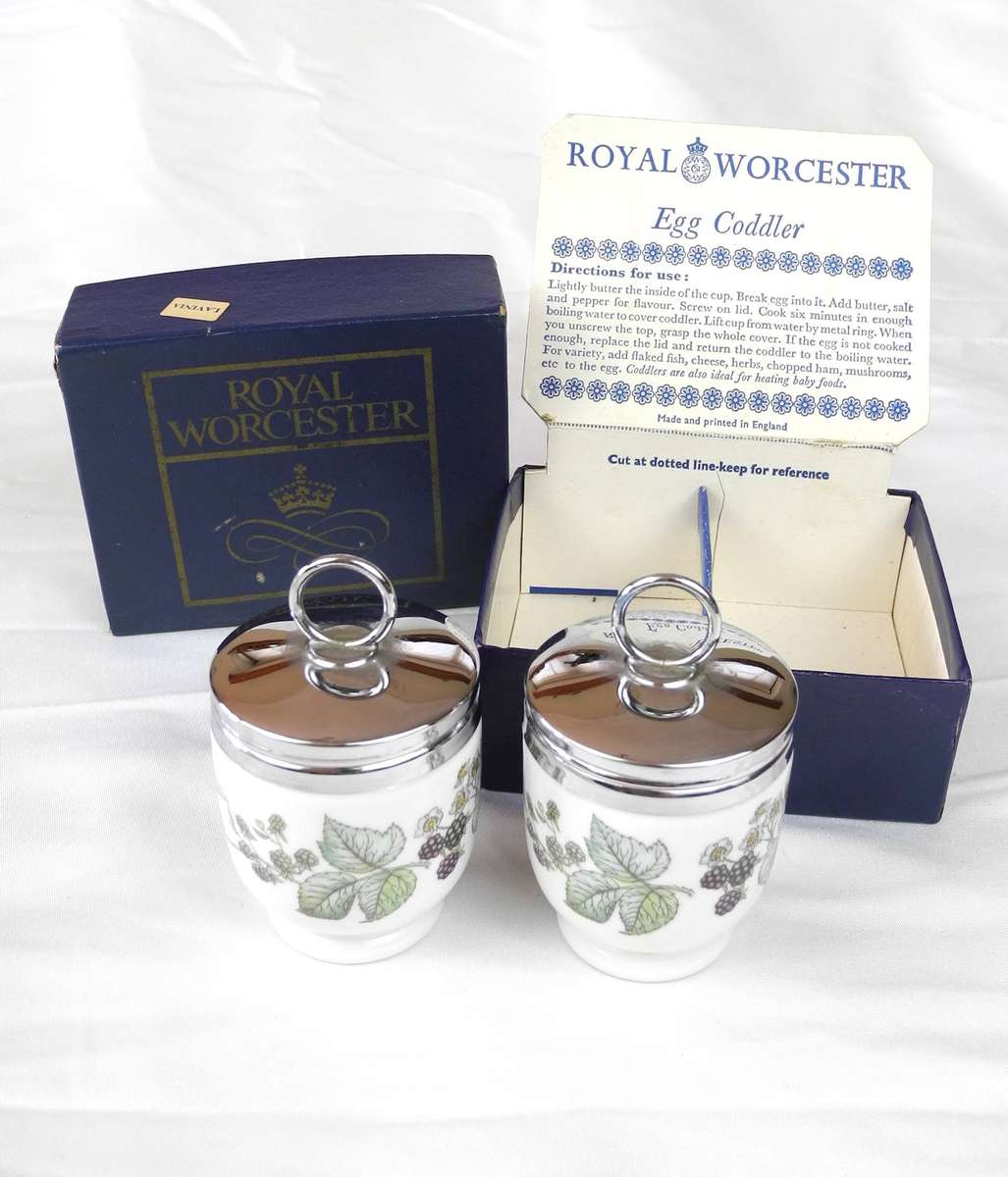 Royal Worcester Porcelain Egg Coddler Set