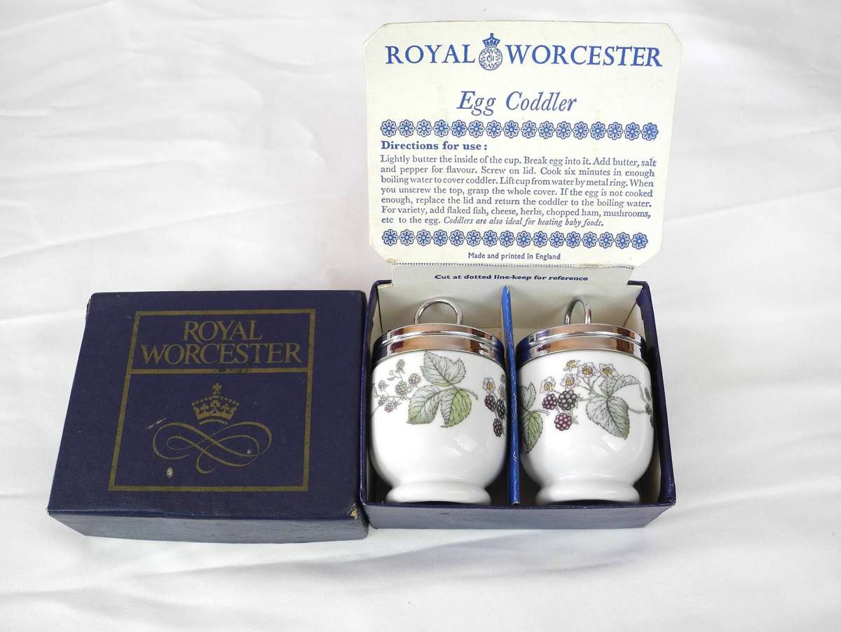 Royal Worcester Porcelain Egg Coddler Set