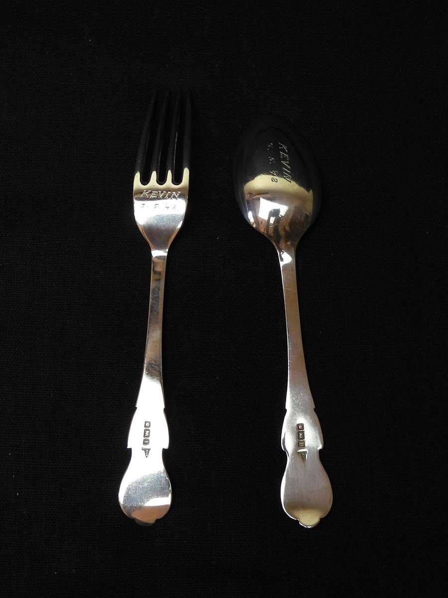 Antique Hallmarked Sterling Silver Christening Set by Walker and Hall, Sheffield 1911/12 (51.7g)