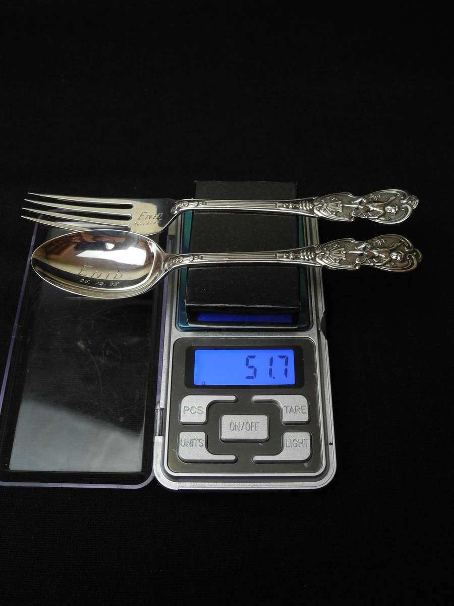 Antique Hallmarked Sterling Silver Christening Set by Walker and Hall, Sheffield 1911/12 (51.7g)