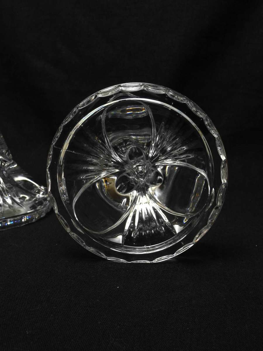 Vintage Royal Crystal Rock Candlesticks - Made in Italy