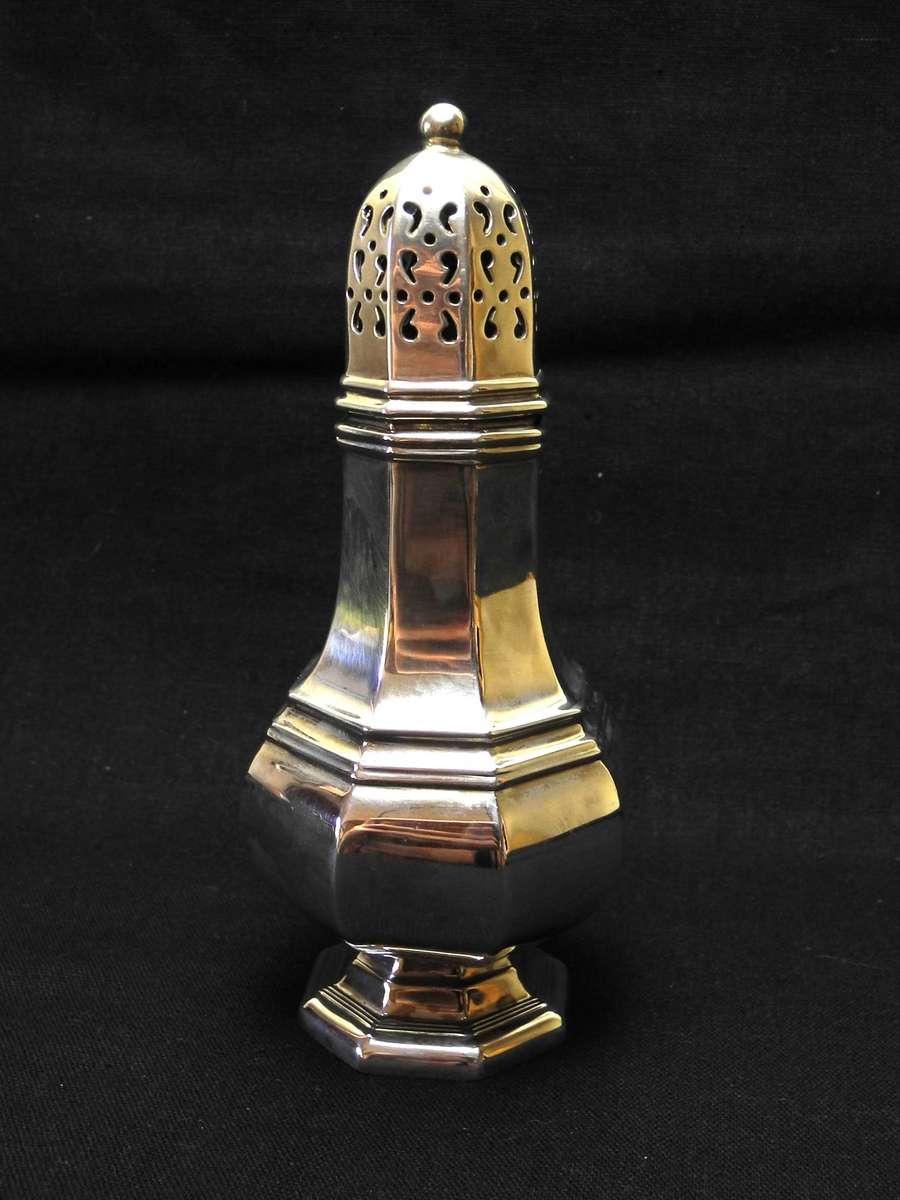 Vintage Mappin & Webb Octagonal Sugar Shaker (Muffineer)