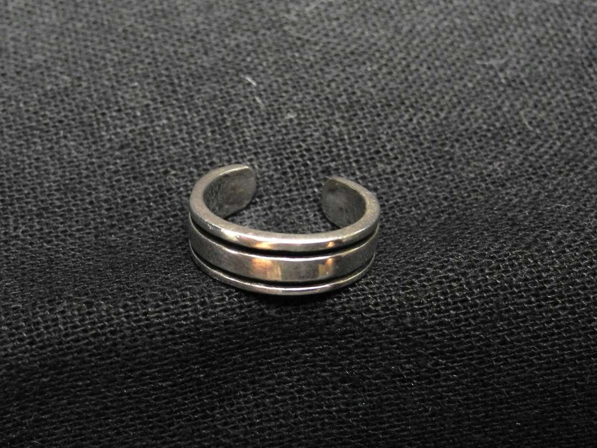 .925 Sterling Silver Adjustable Toe/Midi Ring (2.6g)