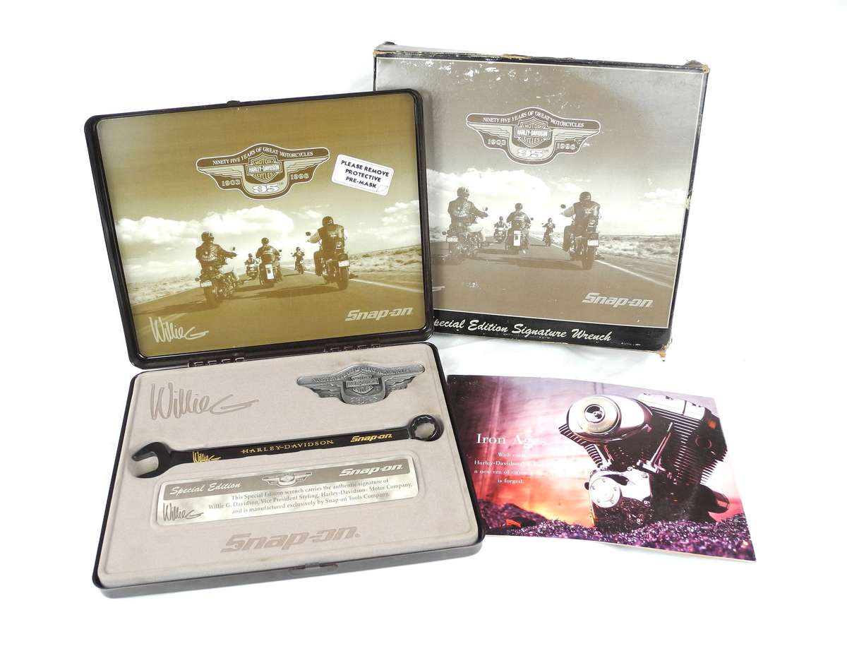 Rare Harley-Davidson 95th Anniversary Snap-on "Willie G." Signature Edition Wrench Set