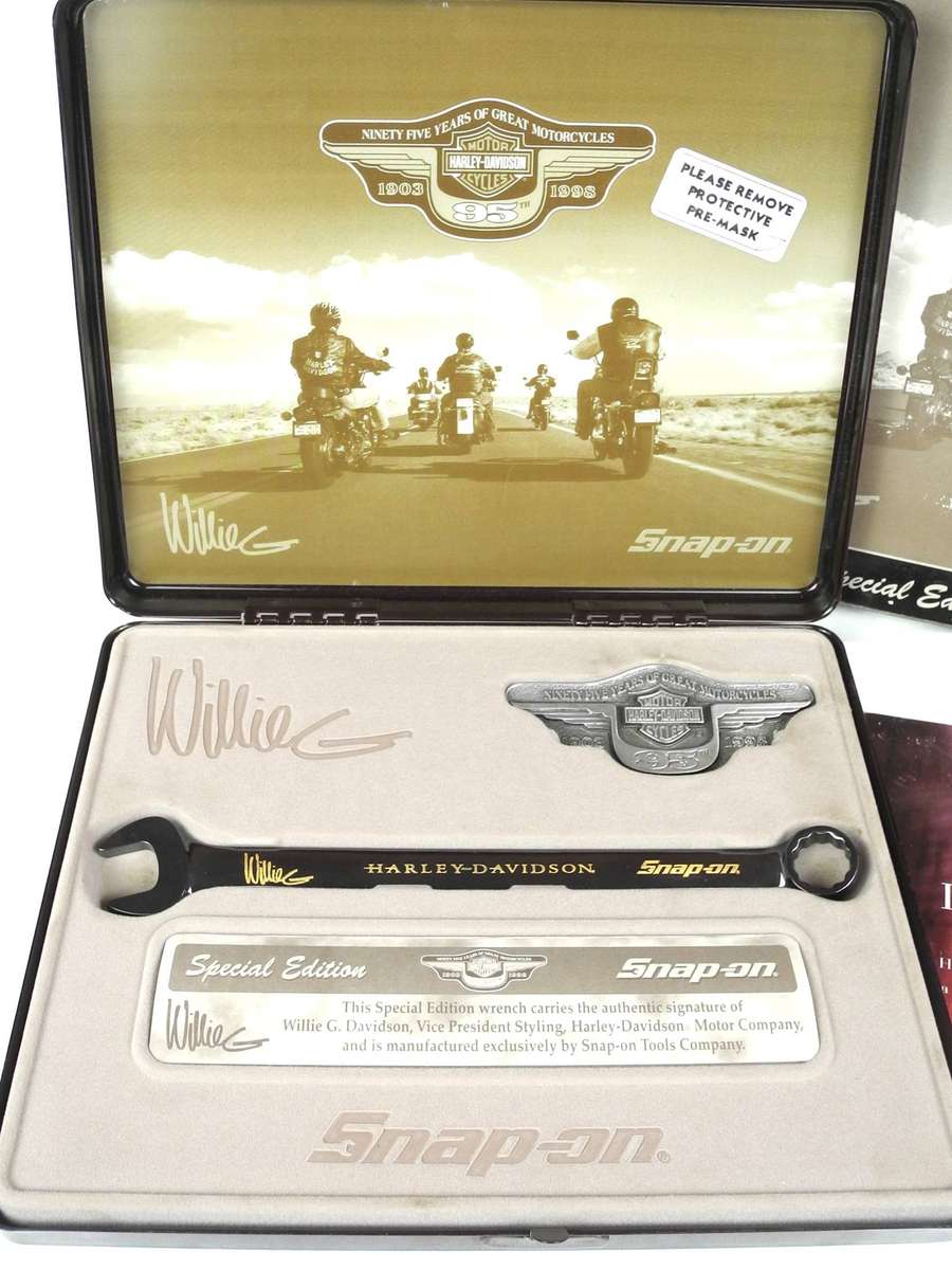 Rare Harley-Davidson 95th Anniversary Snap-on "Willie G." Signature Edition Wrench Set