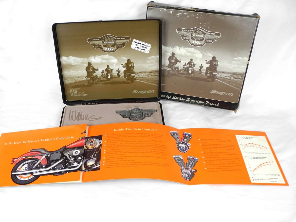 Rare Harley-Davidson 95th Anniversary Snap-on "Willie G." Signature Edition Wrench Set