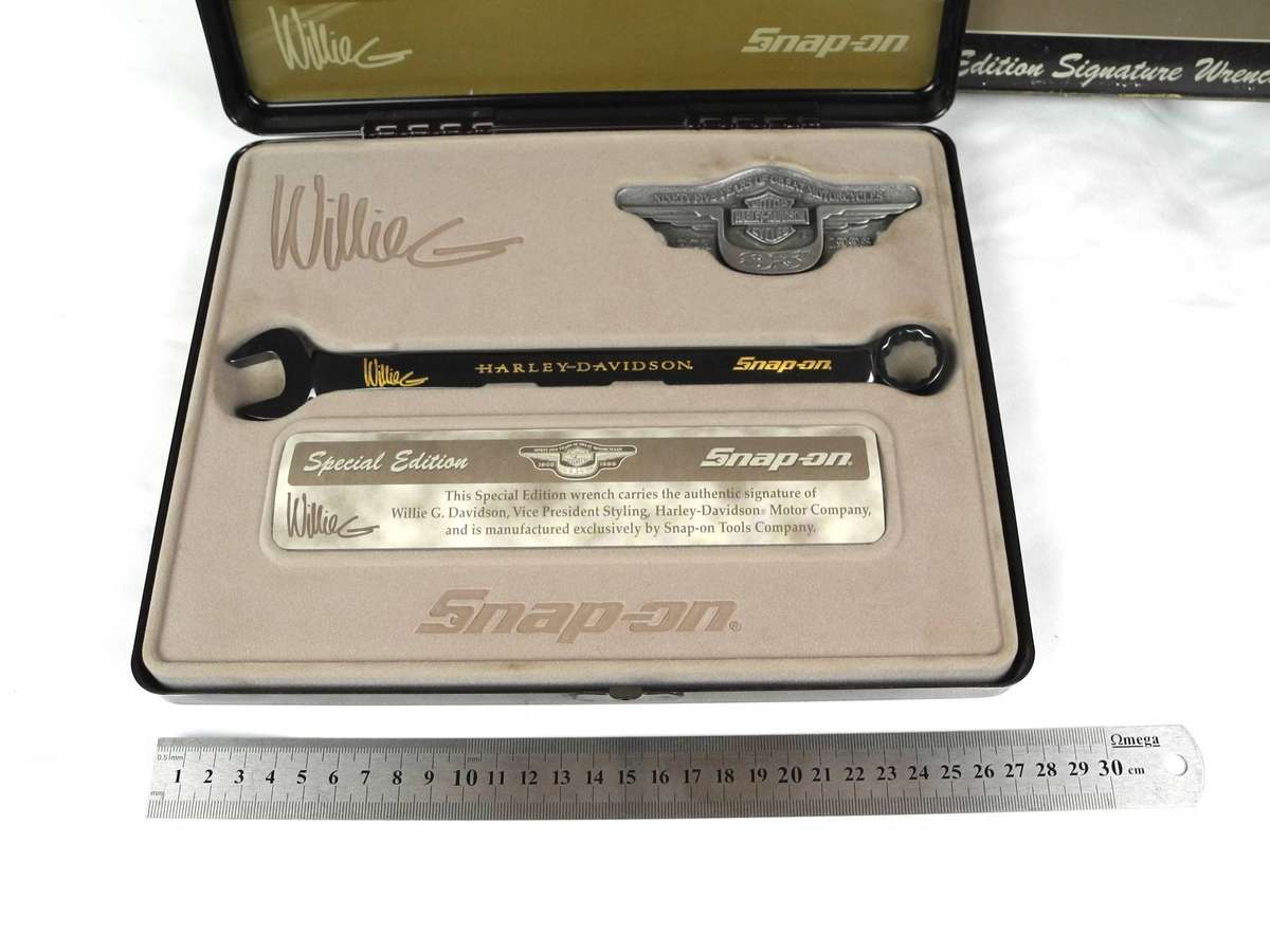 Rare Harley-Davidson 95th Anniversary Snap-on "Willie G." Signature Edition Wrench Set