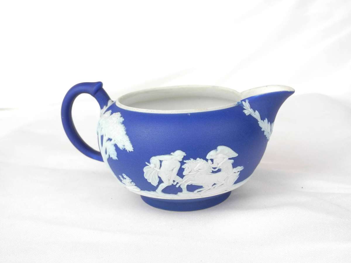 Antique Wedgwood Portland Blue Creamer