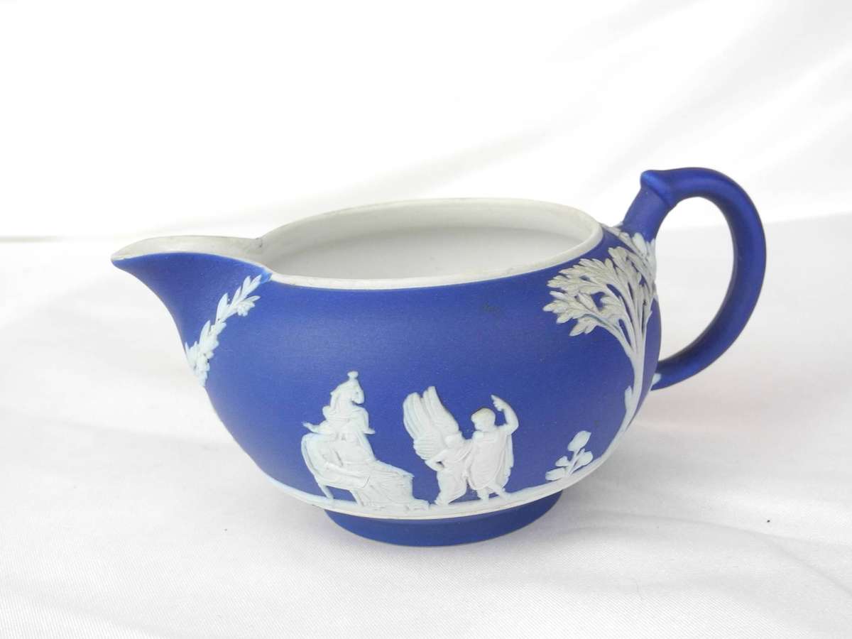 Antique Wedgwood Portland Blue Creamer