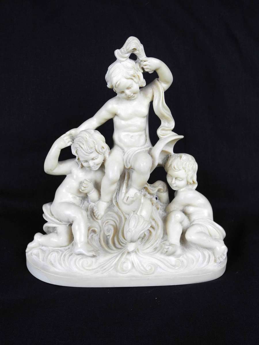 Vintage Allegory of Fire Sculpture, A. Santini