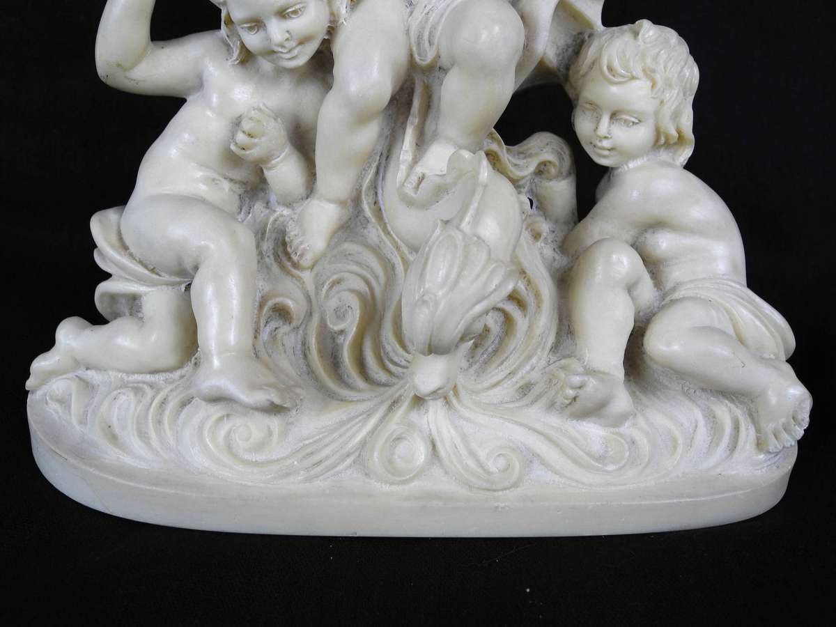 Vintage Allegory of Fire Sculpture, A. Santini