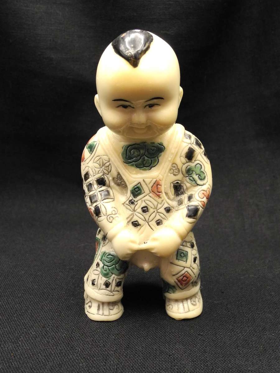 Vintage Hand-Painted Chinese Children Figurines