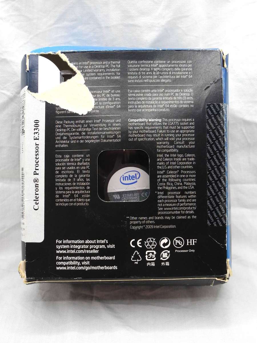 Intel Celeron E3300 Dual-Core Processor | 2.50GHz | LGA775 | New (Sealed)