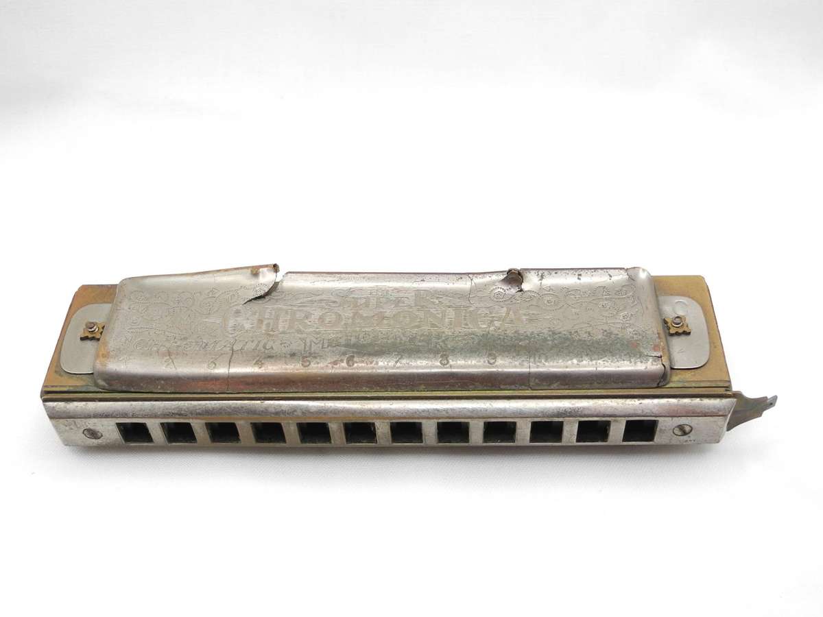 Antique M. Hohner Chromatic Harmonica  Germany