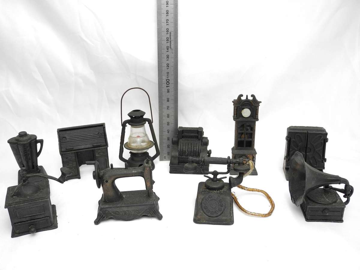 Vintage Die-Cast Metal Pencil Sharpener Miniatures Collection