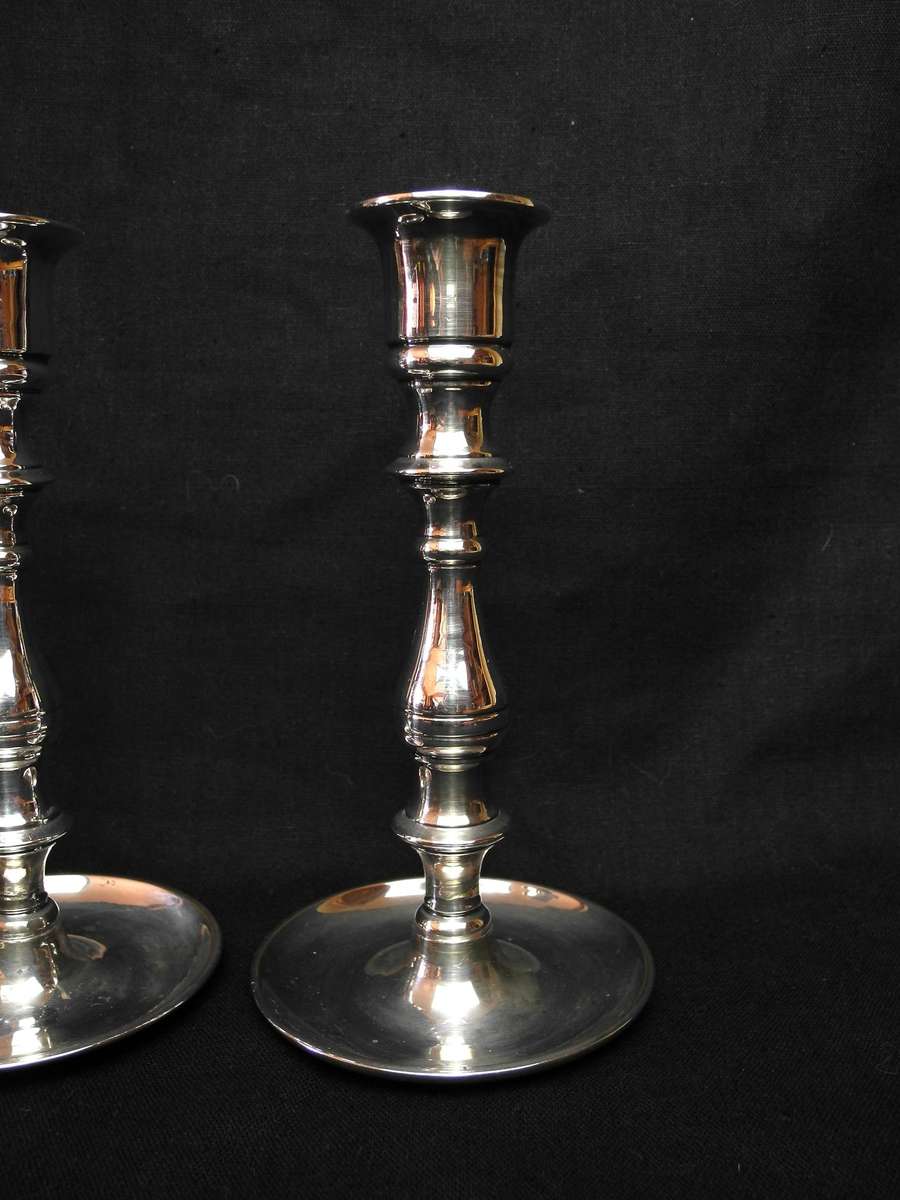 Vintage Silver-Plated Candlesticks (Pair) - Made in Hong Kong