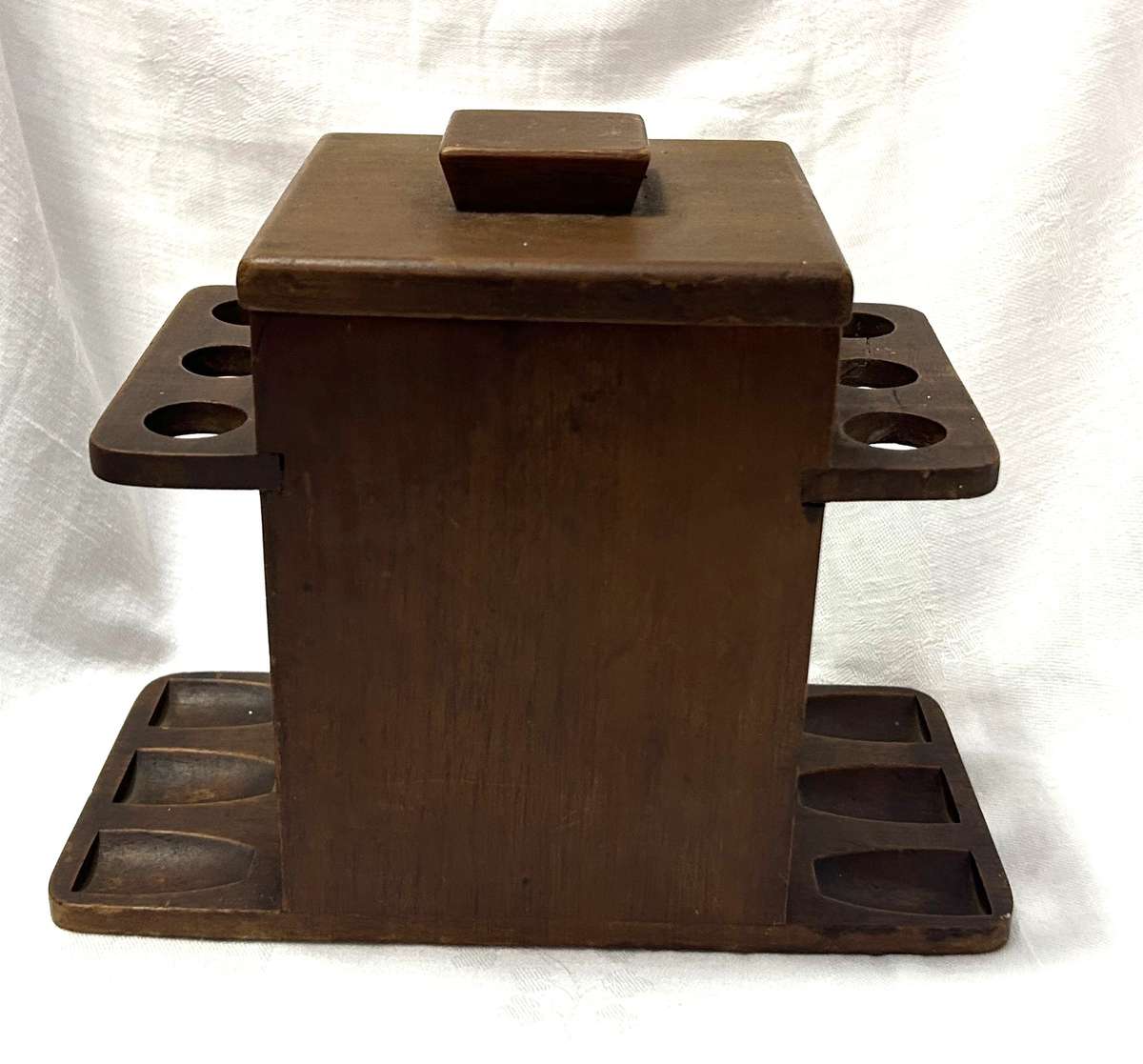 Vintage Wooden Yankee Clipper Pipe Box With Pipes