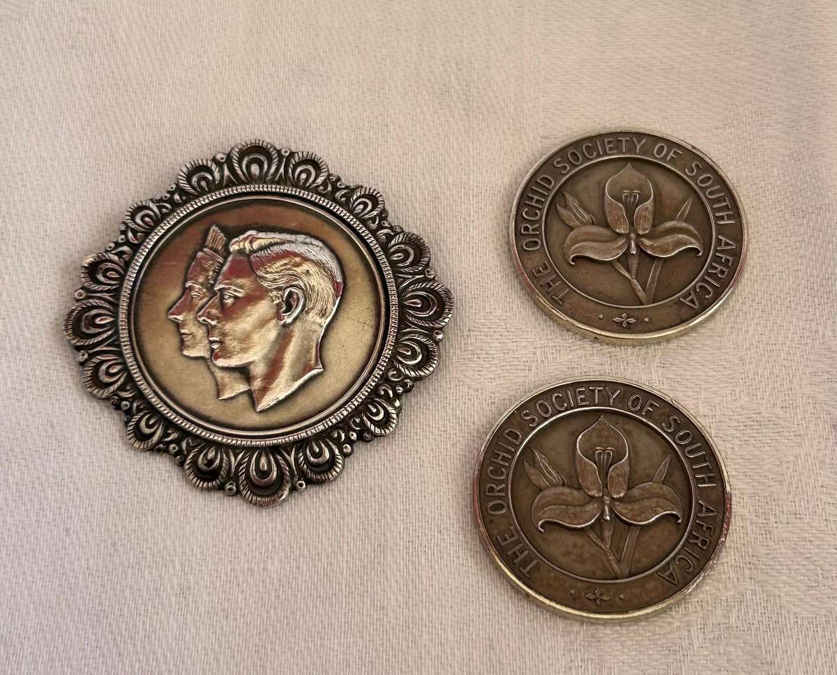 Vintage Sterling Silver Brooch & 2 Sterling Silver Coins (53.1g)