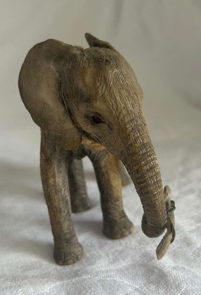 Vintage Country Artists Hand Painted "Playful" Elephant Calf