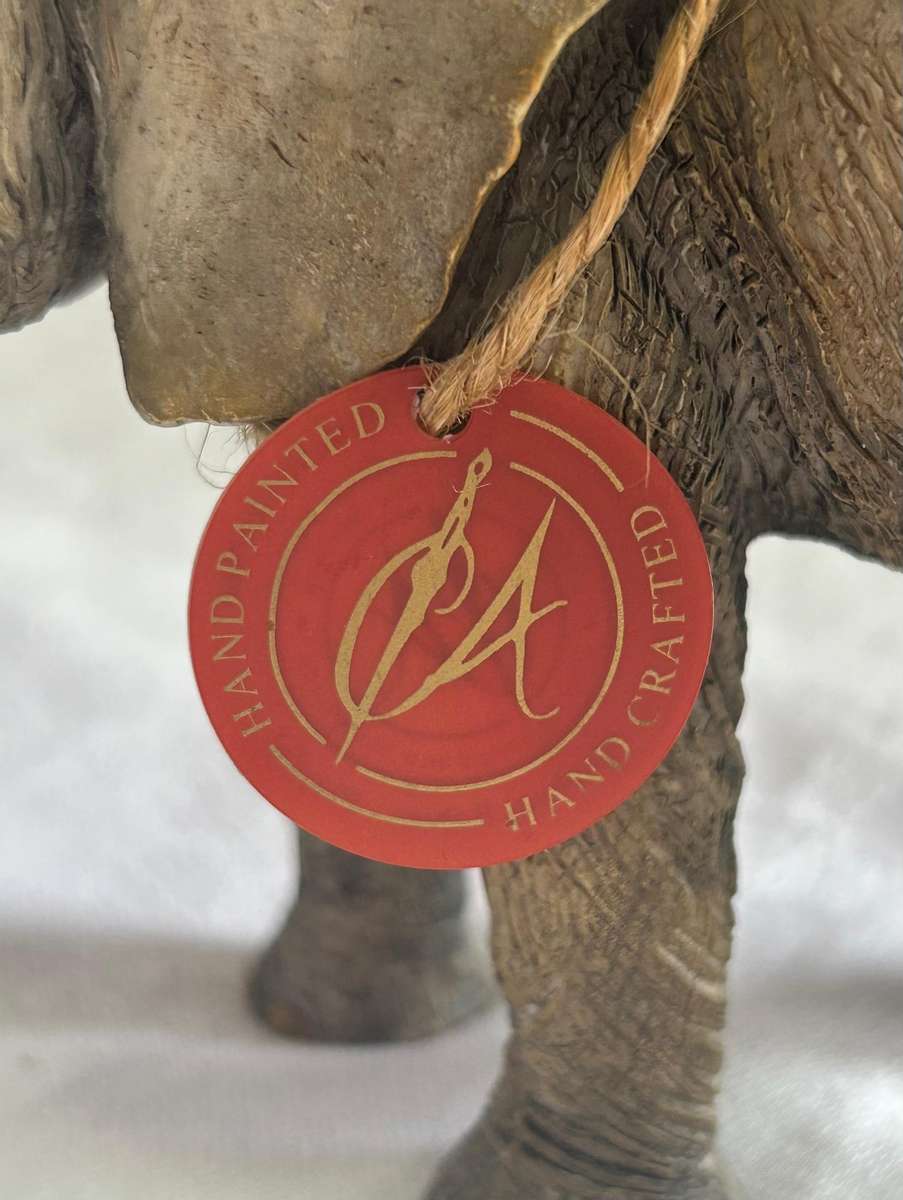 Vintage Country Artists Hand Painted "Playful" Elephant Calf