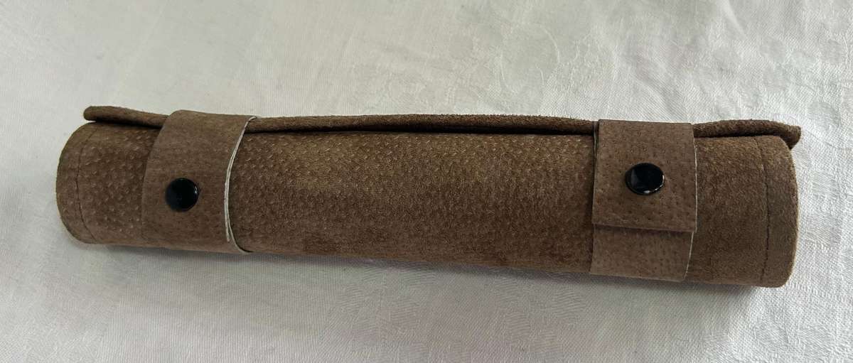 Leather Backgammon Roll-Up Set