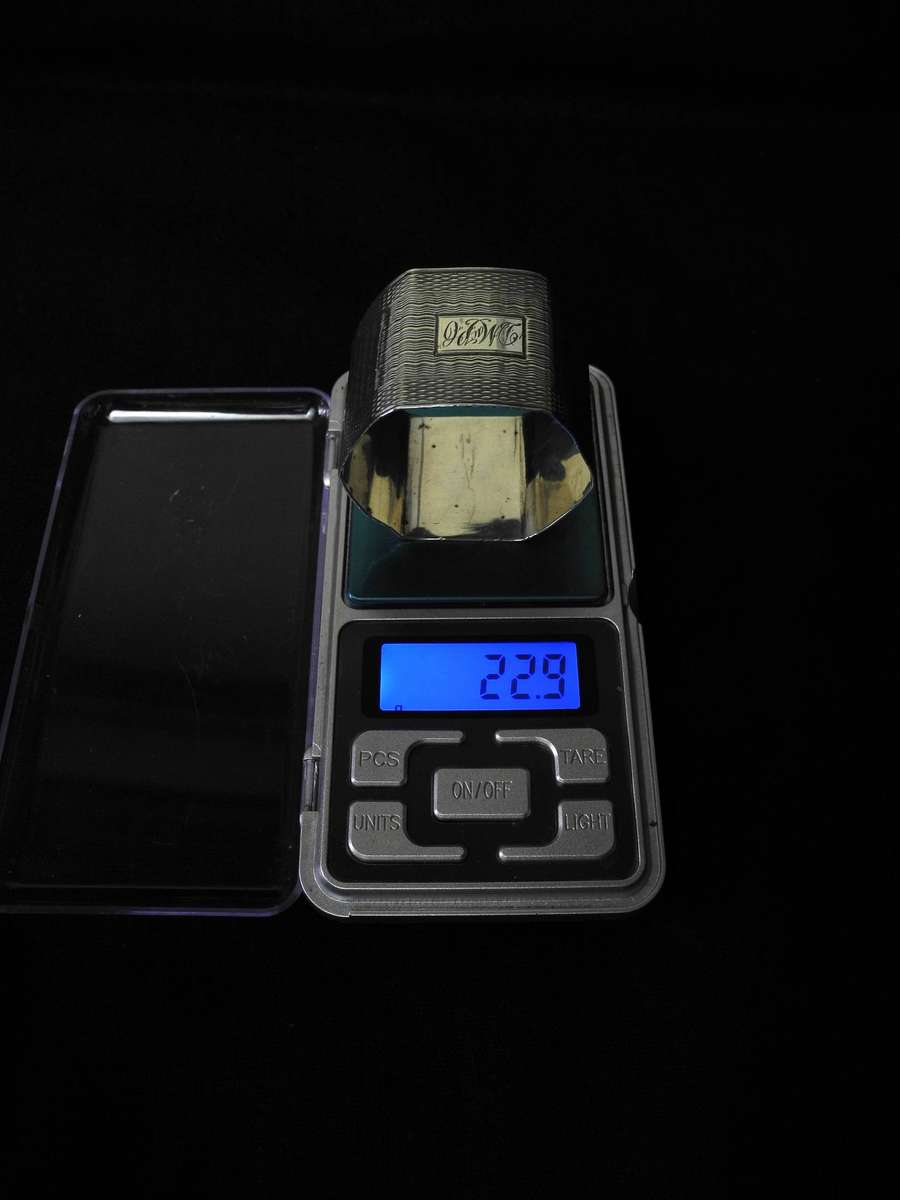 .925 Sterling Silver Patterned Napkin Ring, Birmingham 1944 (22.9g)