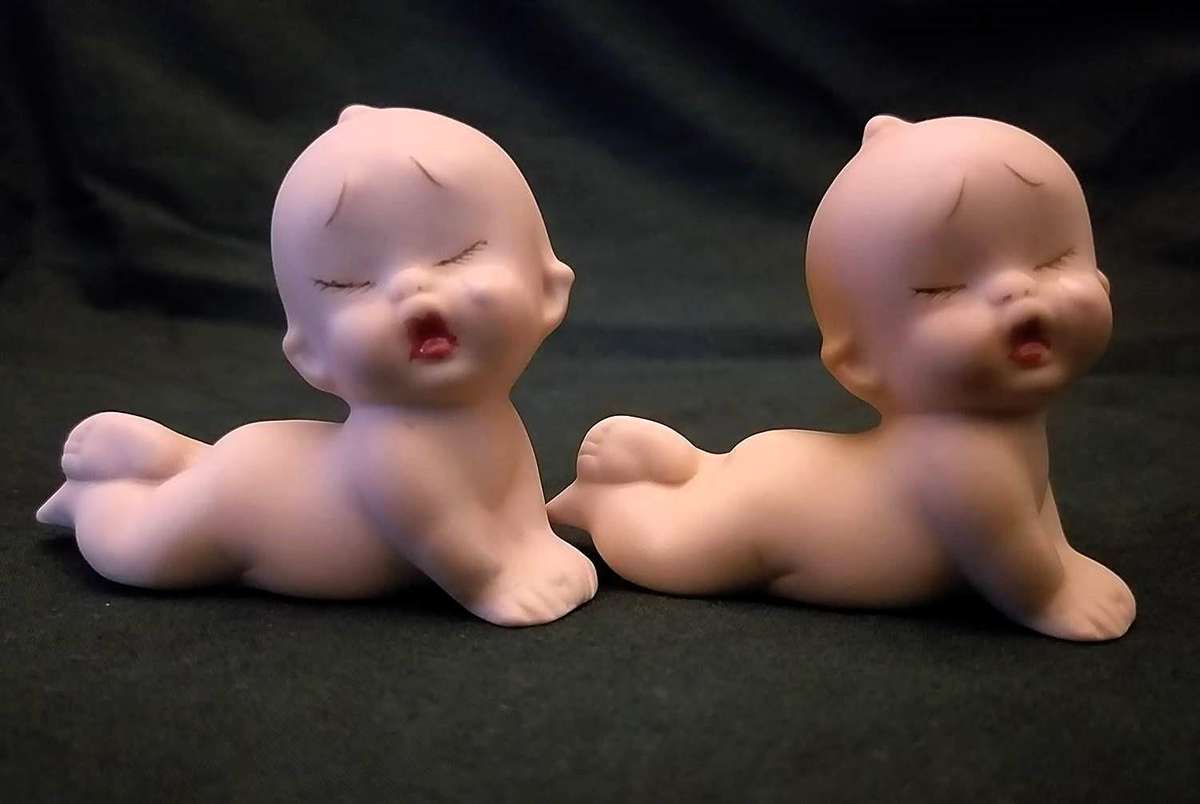 Vintage Kewpie Porcelain Bisque Figurines