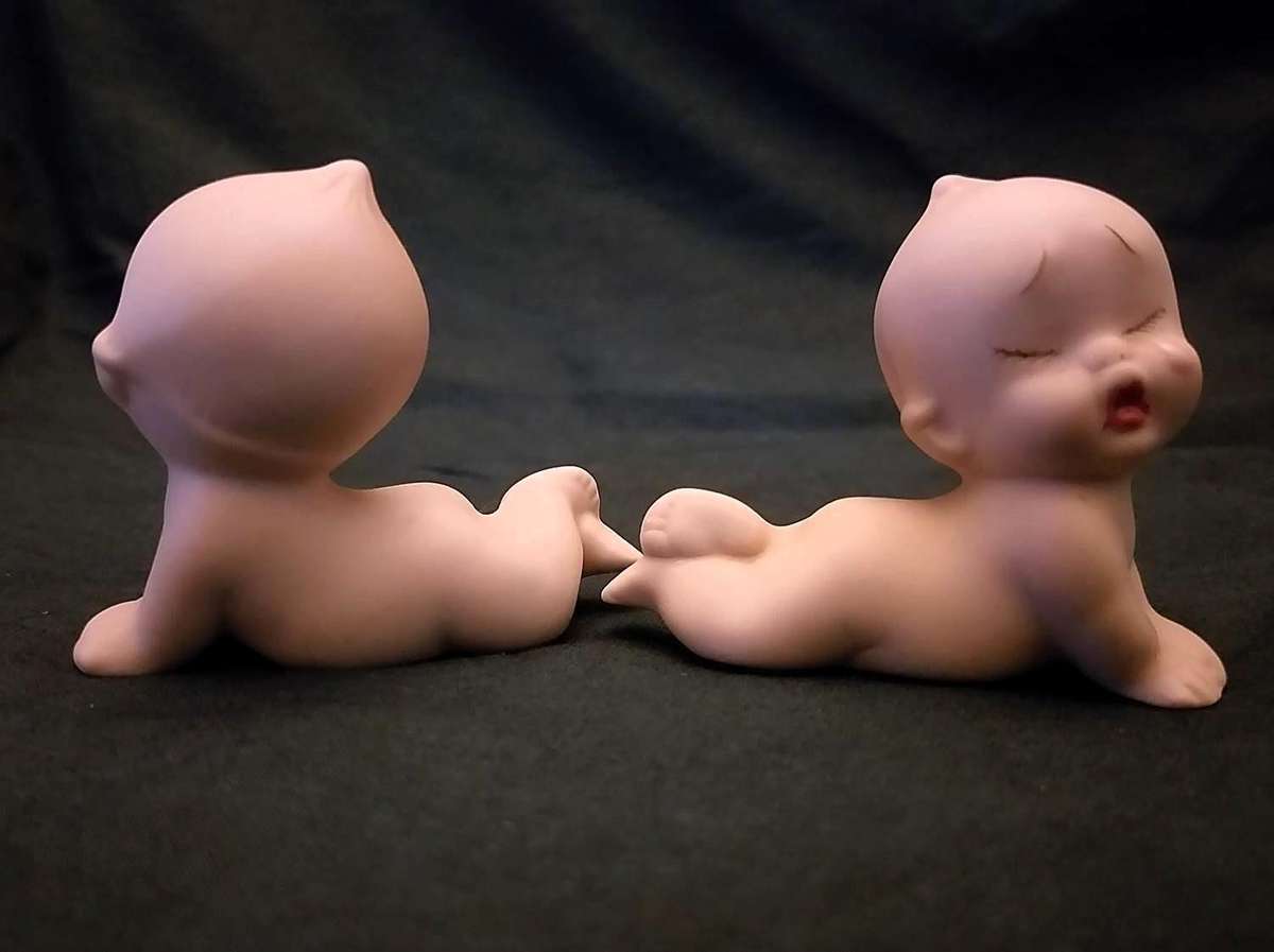 Vintage Kewpie Porcelain Bisque Figurines