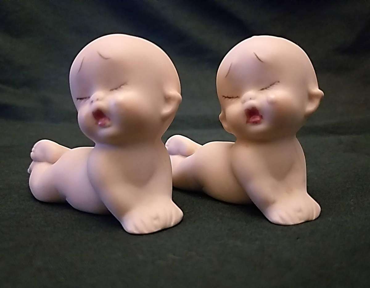Vintage Kewpie Porcelain Bisque Figurines