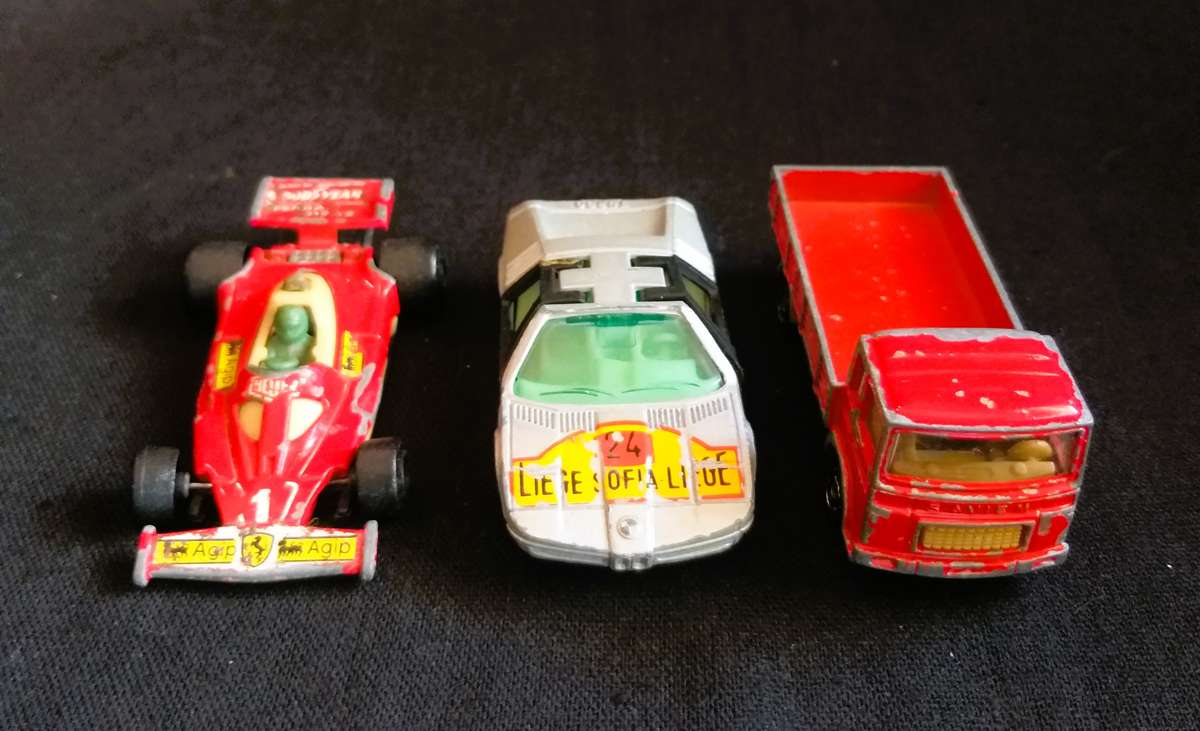 Vintage Majorette Truck and Cars