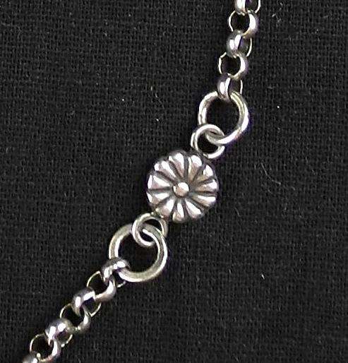 Vintage .925 Sterling Silver Chain Necklace with Floral Accents (32.9g)