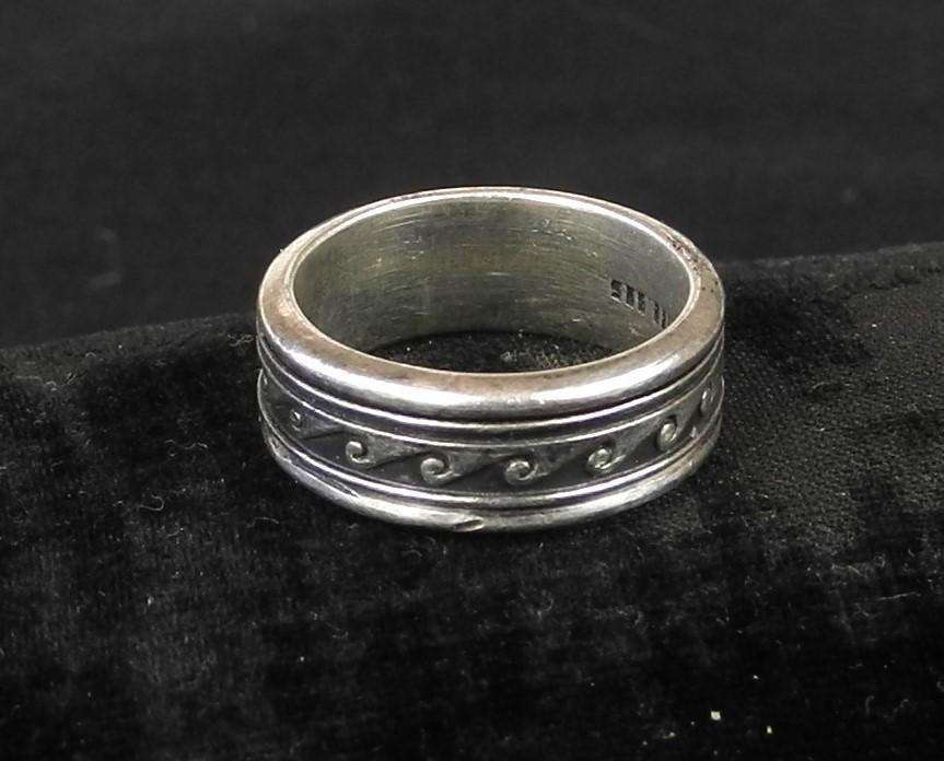 Vintage Mexico Sterling Silver Spinner Ring