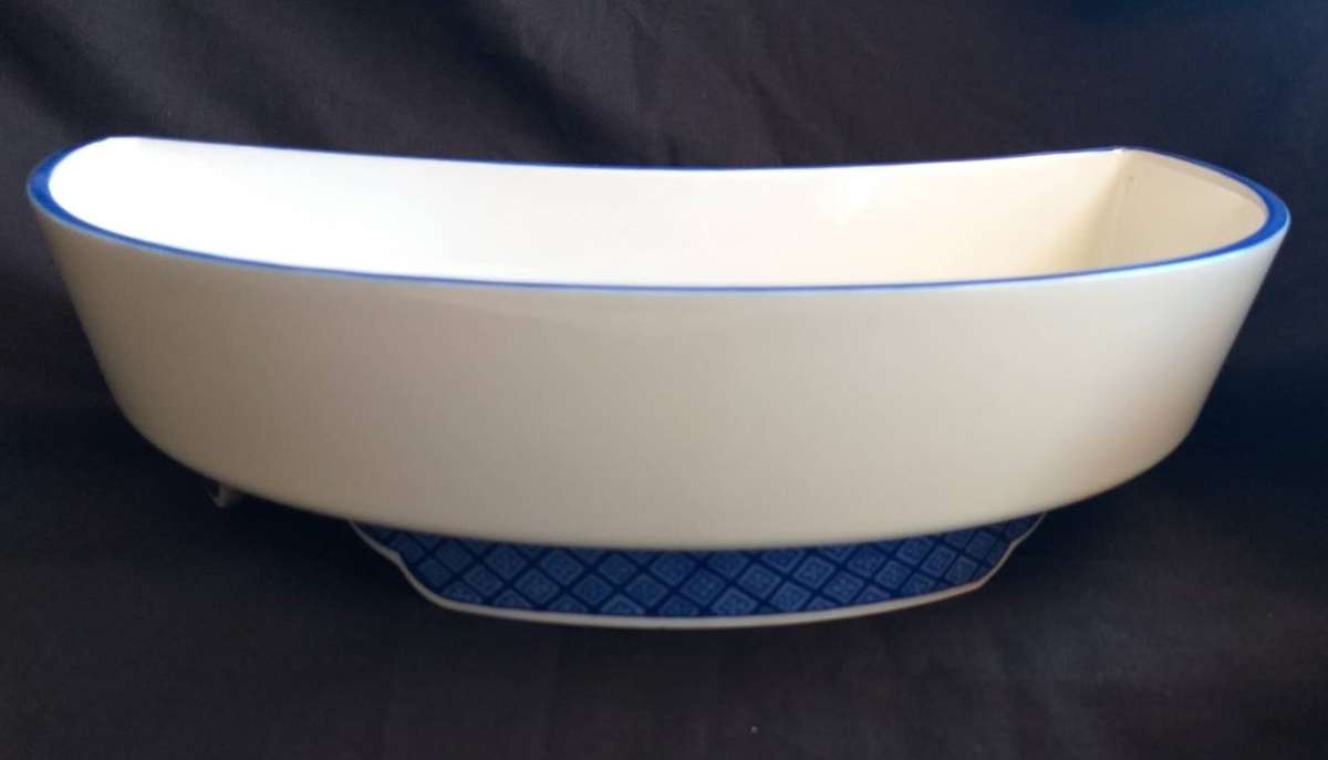 Vintage Japanese Porcelain Crescent-shaped Vase