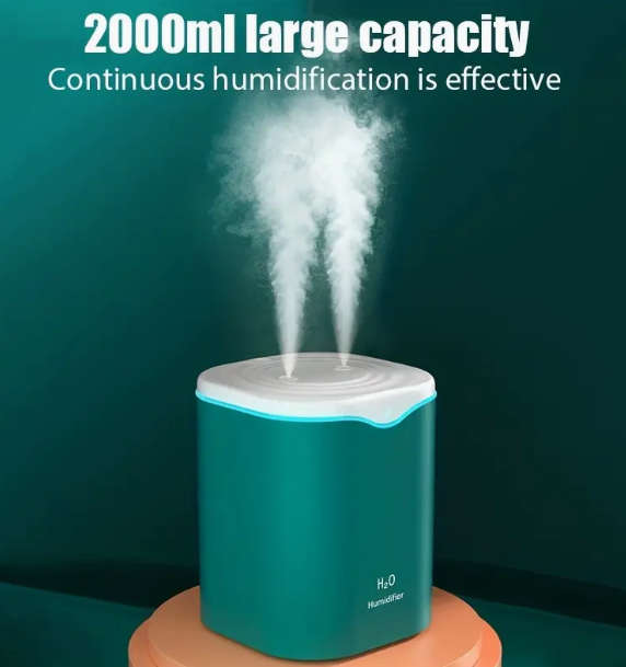 Portable Cool Mist Humidifier with 2 Mist Modes, 7-Color Light, and Auto Shut-Off