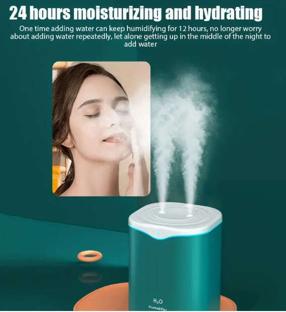 Portable Cool Mist Humidifier with 2 Mist Modes, 7-Color Light, and Auto Shut-Off