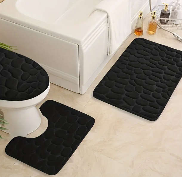 Toilet Bathroom Mat set