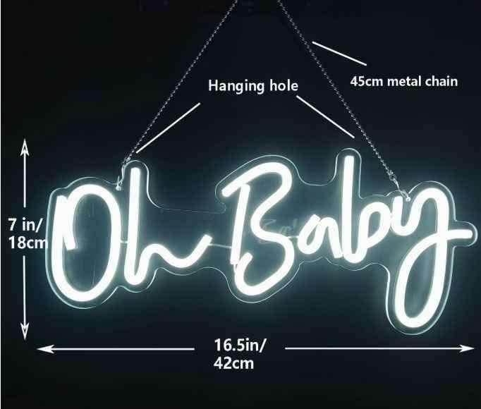 Oh Baby Neon Light  Party Celebration Light - USB Powered