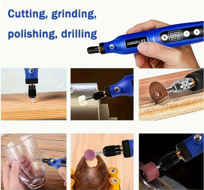 61pcs Cordless Rotary Tool Sanding Tool Kit Rechargeable Engraving Pen with Battery