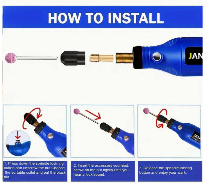 61pcs Cordless Rotary Tool Sanding Tool Kit Rechargeable Engraving Pen with Battery