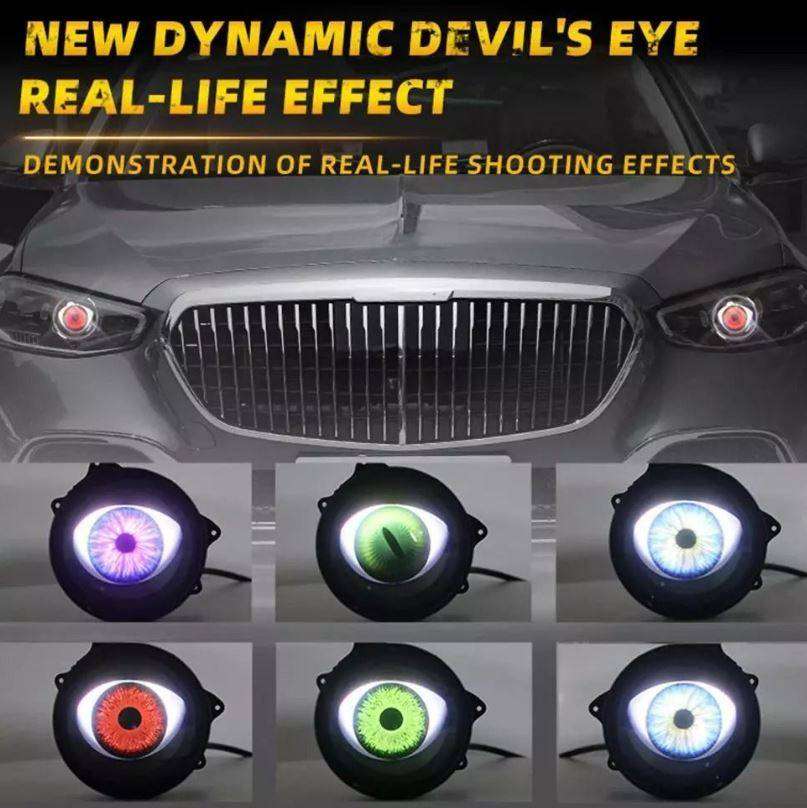 33 Pattern Devil Eyes Emoticon Decorative Lights, 9-36V, Suitable for Motorcycles, SUVs, cars
