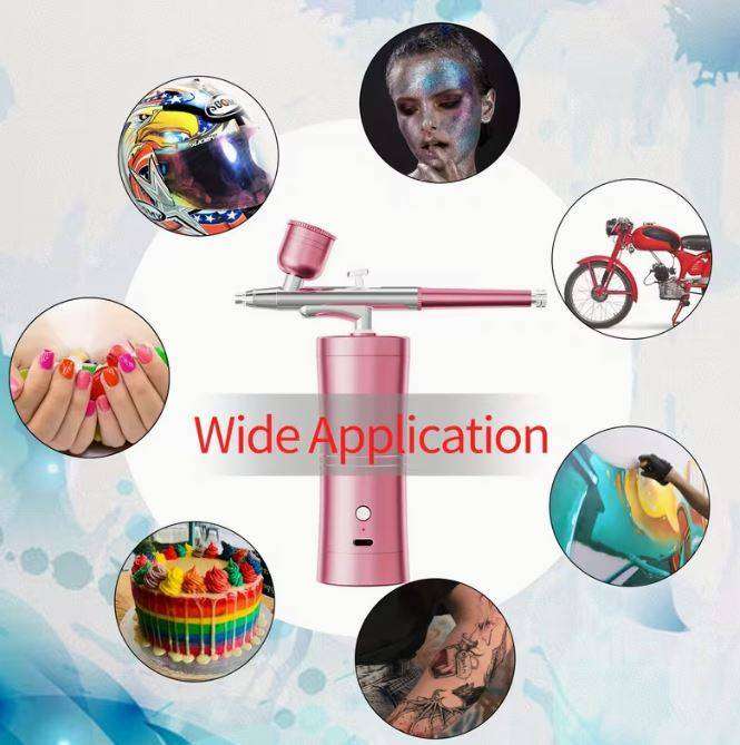Portable Airbrush Kit with 12 inks