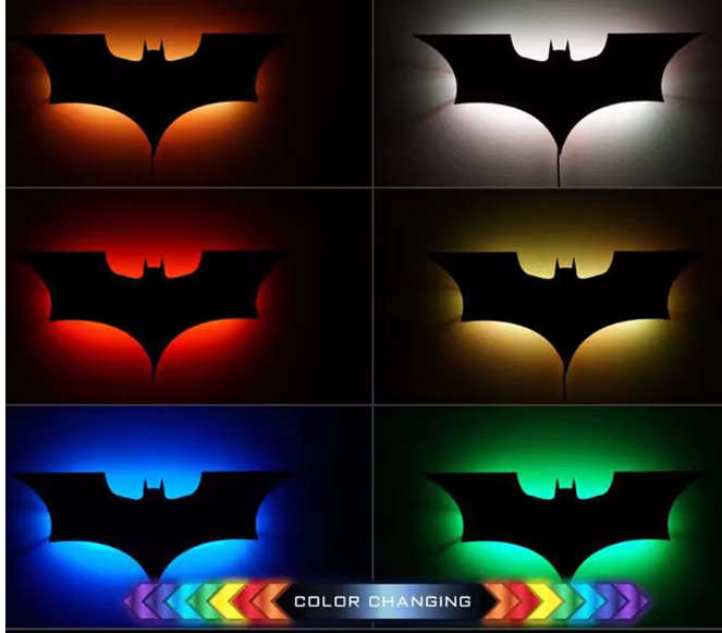 Bat signal Wall Lights Lamp Bedroom Decor Led Wall Light
