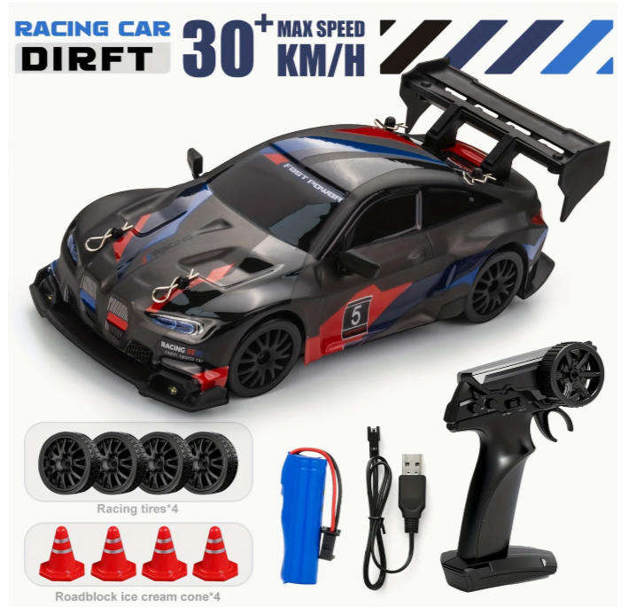 RC Drift Car 1:24 Scale Mini Drift Remote Control Car - BMW themed - Black